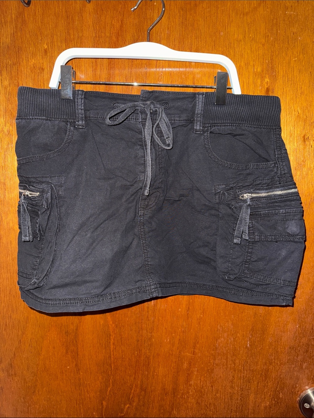 American Eagle Outfitters Black Cargo Mini Skirt Shorts